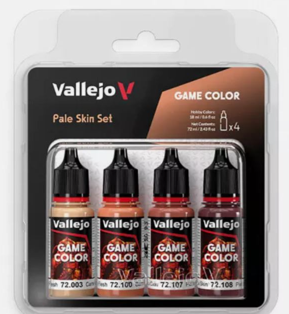 Vallejo Game Colour Pale Skin Acrylic Paint Set 72.379