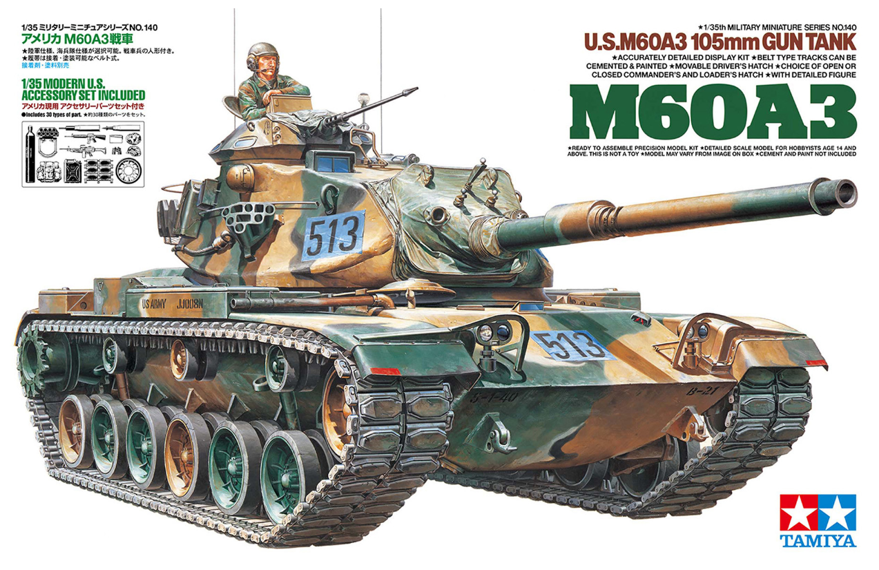 Tamiya - 1/35 U.S. M60A3 105mm Gun Tank