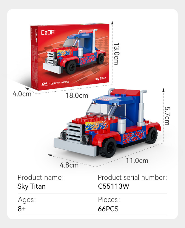 Mini Sky Titan Racing Truck - 66 pcs C55113W