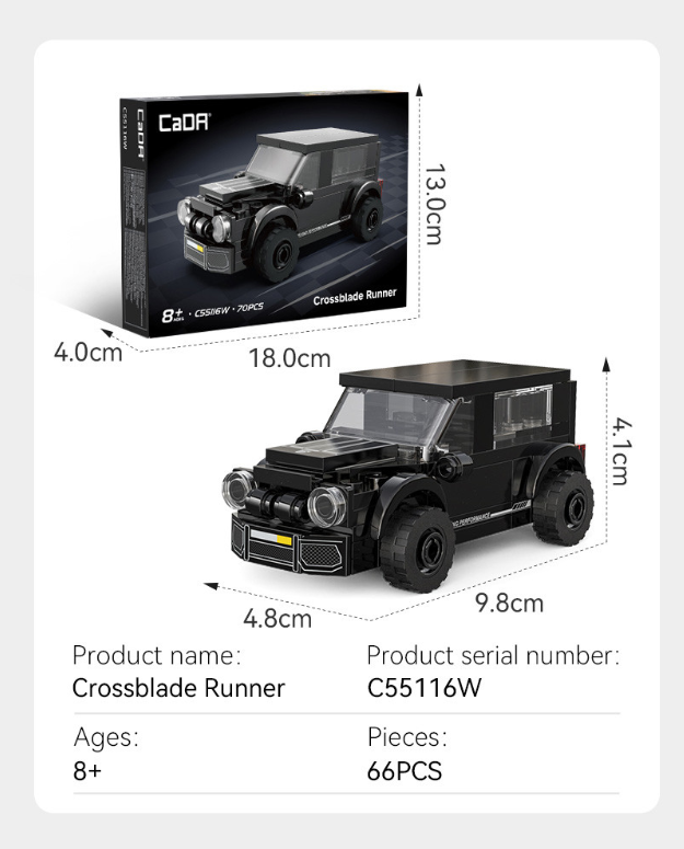 Mini Crossblade Runner SUV - 66 pcs C55116W