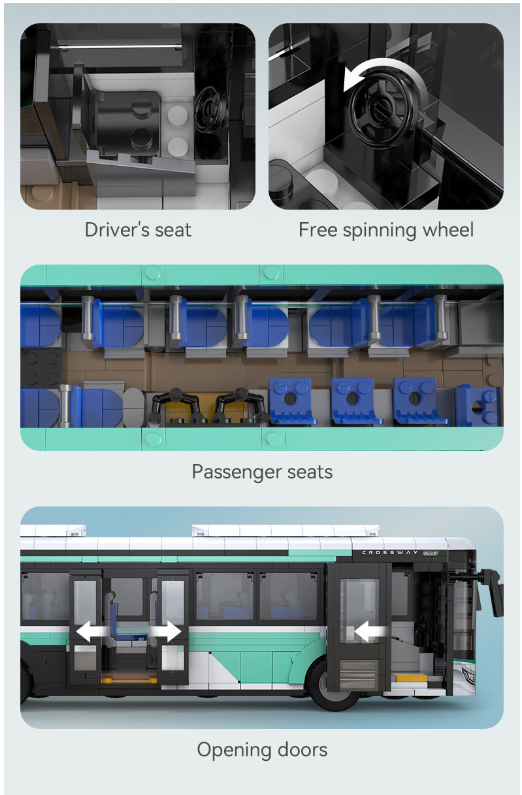 1:43 Iveco Crossway Bus - 832 pcs C59007W