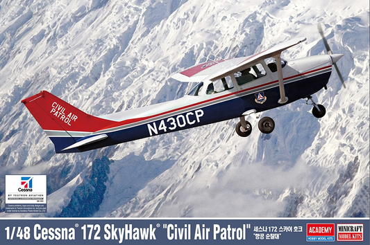 Academy 1:48 US Civil Air Patrol Cessna 172 Skyhawk Light Aircraft