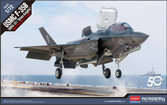 Academy 1:72 US Navy F-35B Lightning II VMFA-121 Green Knights Fighter Aircraft