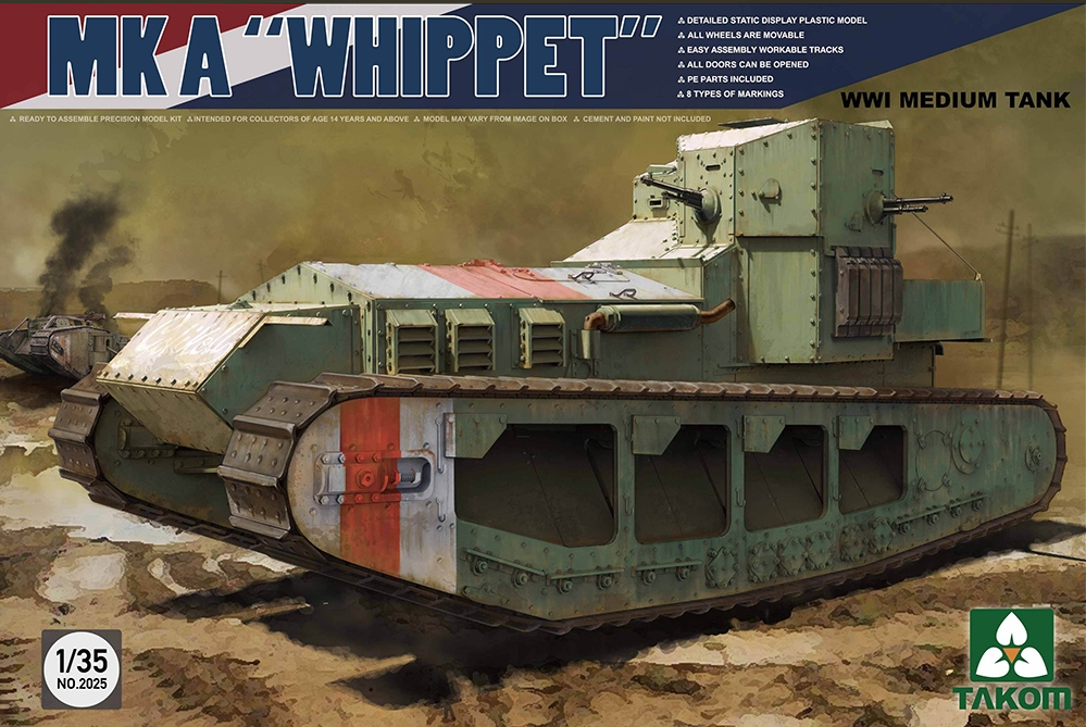 Academy 1:35 WWI Medium Tank Mk A Whippet