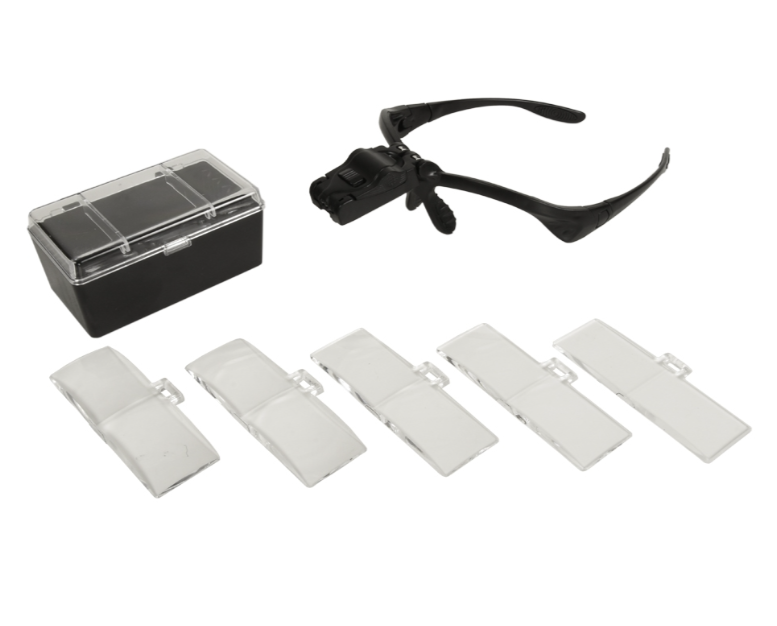 LED Head Magnifier with 5 Lenses