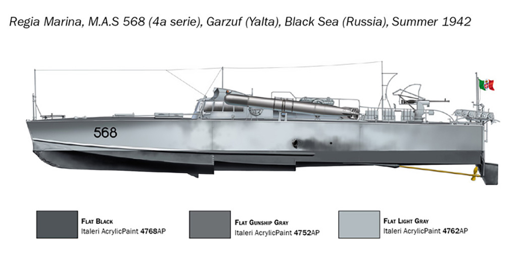 ITALERI 1/35 M.A.S. 568 4a Serie with crew