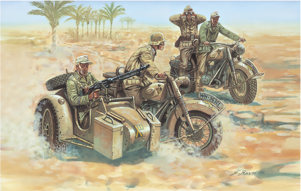 ITALERI 1/72 German Motorcycles (WWII)