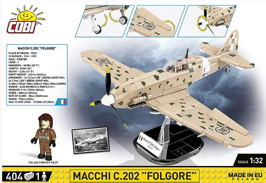 Cobi Macchi C.202 "Folgore" 1:32 brick model