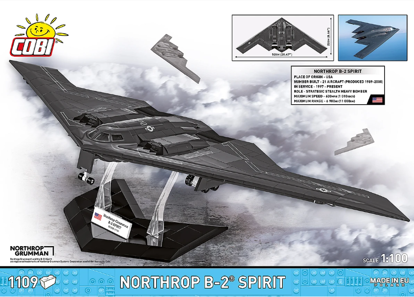 Cobi Northrop B-2 Spirit 1:100 brick model