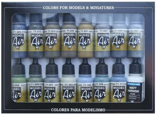 Vallejo AV Model Air Set – WWII British RAF/FAA (x16)