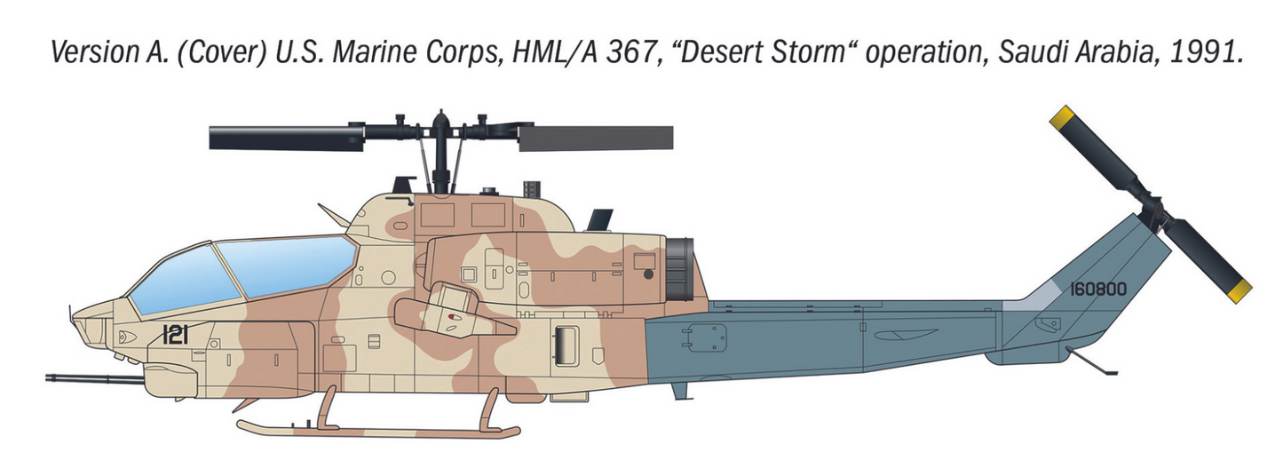 ITALERI 1/72 Bell AH-1W SuperCobra Attack Helicopter