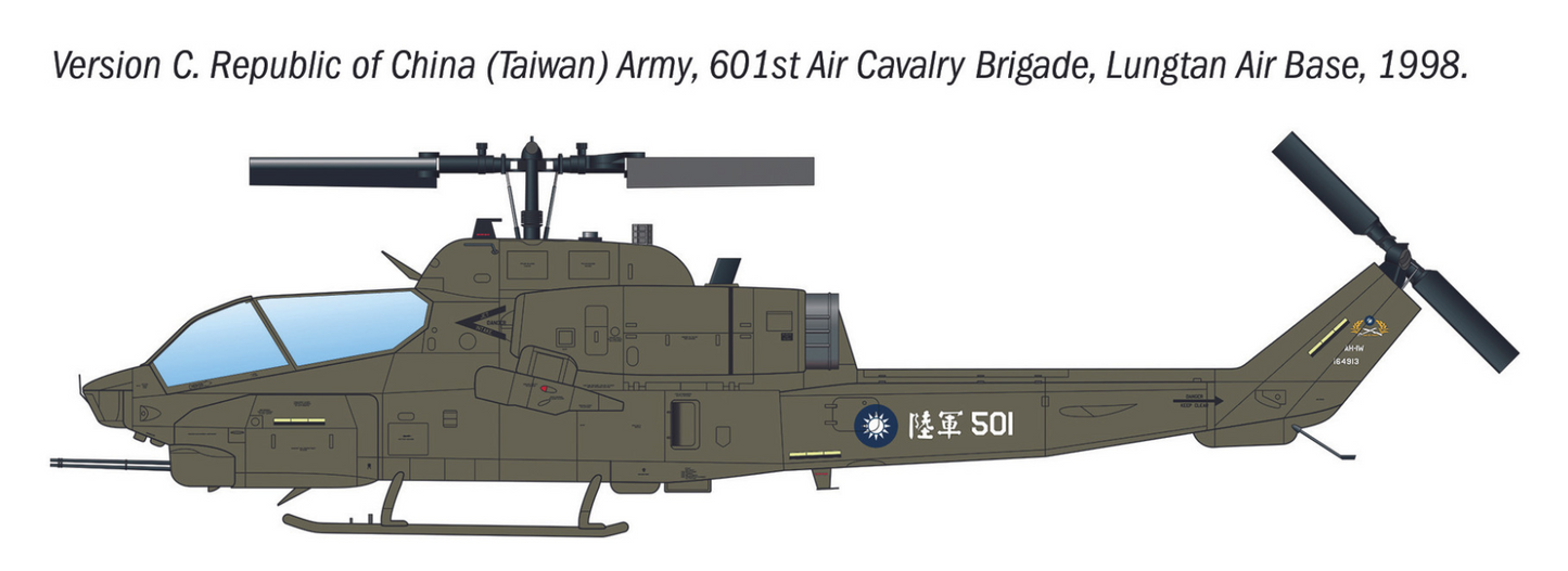 ITALERI 1/72 Bell AH-1W SuperCobra Attack Helicopter