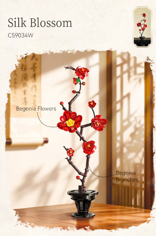 Oriental Floral Art: Silk Blossom - 305 pcs