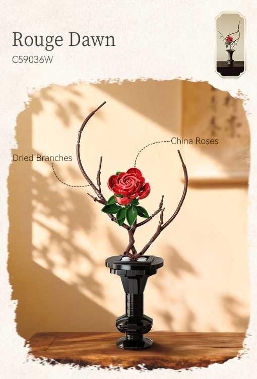 Oriental Floral Art: Rouge Dawn - 363 pcs