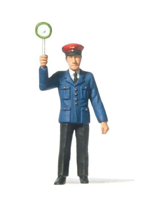 Merten Conductor with Red Signal Paddle Figure