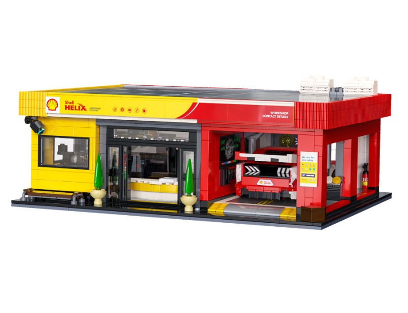 Shell Service Station with Car - 1697 pcs