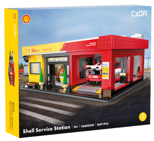 Shell Service Station with Car - 1697 pcs