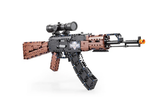 AK-47 Assault Rifle Brick Model Gun - 738 pcs C61009W