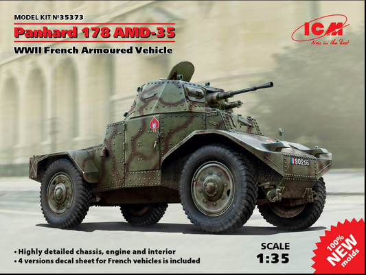 Panhard 178 AMD-35, WWII French Armoured Vehicle ICM35373