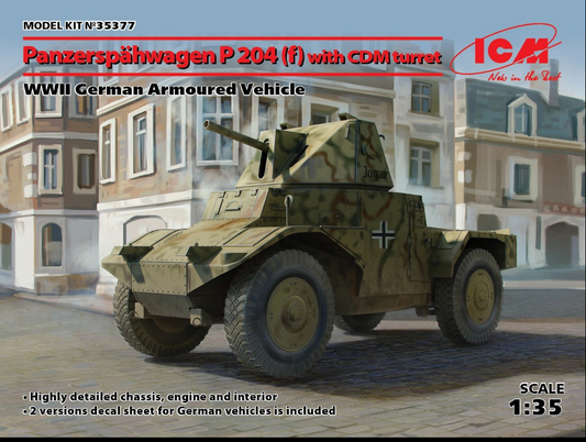 Panzerspähwagen P 204 (f) with CDM Turret, WWII German Armoured Vehicle ICM35377